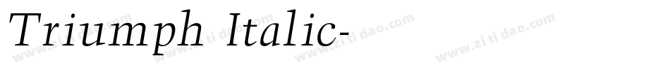 Triumph Italic字体转换
